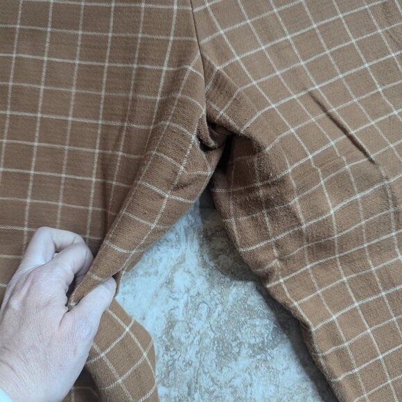 Madewell High Rise Brown Plaid Pant Size S - Picture 6 of 6